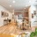a living room with a wood floor